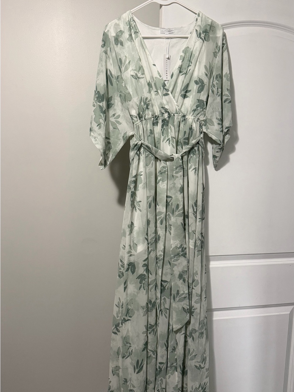 Baltic Born Kia Kimono Maxi Dress | Sage Floral
